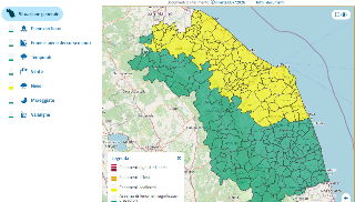 Domenica allerta gialla per neve, anche sulla costa marchigiana